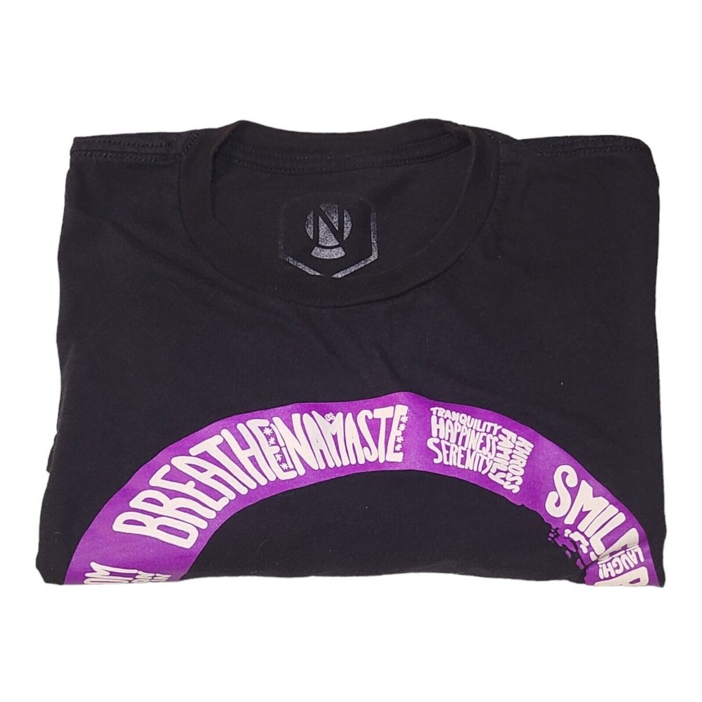 Women's Graphic t shirt Nameste Sayings Tee Top Size Large